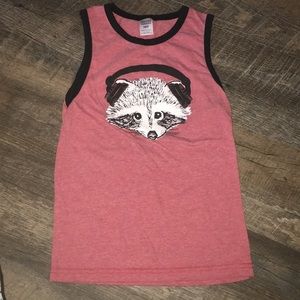 Red heathered tank top